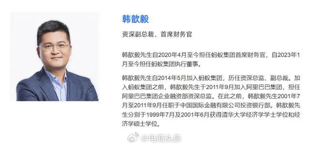 蚂蚁总裁韩歆毅接任CEO，未来展望与战略转型揭秘